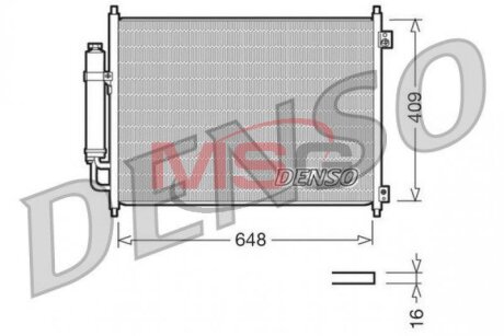 Радиатор кондиционера (Конденсатор) DENSO DCN46001