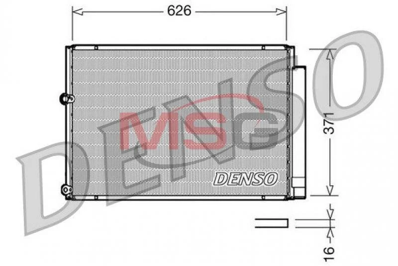Радиатор кондиционера (Конденсатор) DENSO DCN50018 (фото 1)