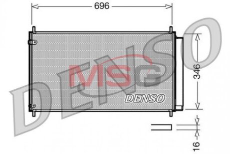 Радиатор кондиционера (Конденсатор) DENSO DCN50022