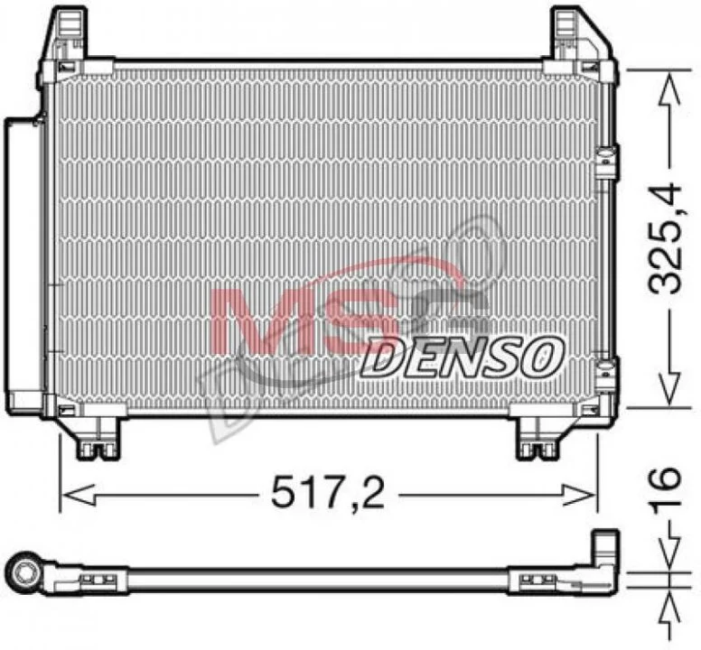 Радиатор кондиционера (Конденсатор) DENSO DCN50101 (фото 1)