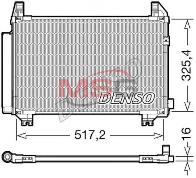 Радиатор кондиционера (Конденсатор) DENSO DCN50107 (фото 1)