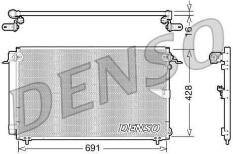 Радиатор кондиционера (Конденсатор) DENSO DCN51008