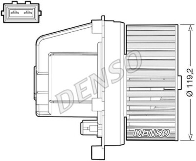 Вентилятор печки DENSO DEA33003