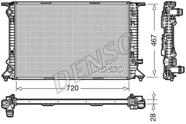 Радиатор охлаждения двигателя DENSO DRM02021 (фото 1)