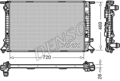 Радиатор охлаждения двигателя DENSO DRM02022