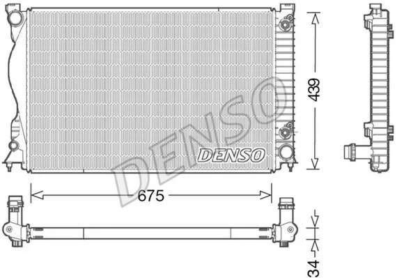 Радиатор охлаждения двигателя DENSO DRM02028 (фото 1)