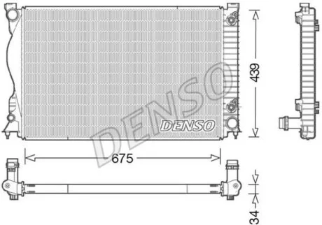 Радиатор охлаждения двигателя DENSO DRM02028