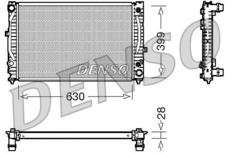 Радиатор охлаждения двигателя DENSO DRM02031