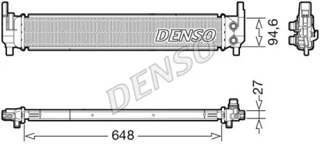 Радиатор охлаждения двигателя DENSO DRM02042