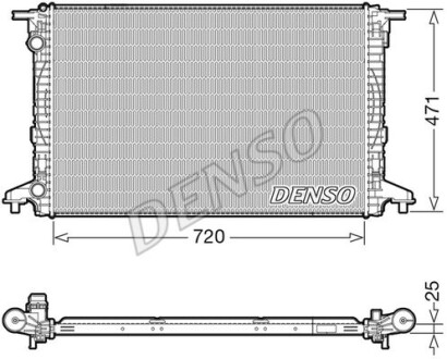 Радиатор охлаждения двигателя DENSO DRM02043