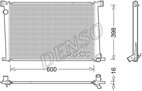 Радиатор охлаждения двигателя DENSO DRM05007