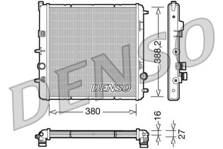 Радиатор охлаждения двигателя DENSO DRM07003