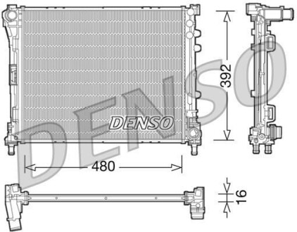 Радиатор охлаждения двигателя DENSO DRM09087