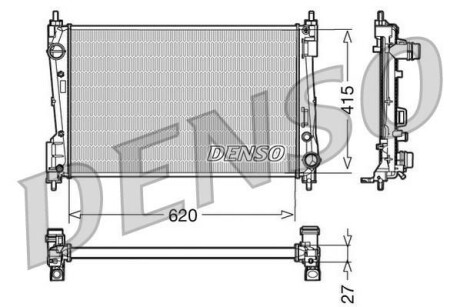 Радиатор охлаждения двигателя DENSO DRM09110