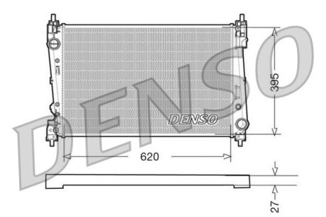 Радиатор охлаждения двигателя DENSO DRM09112