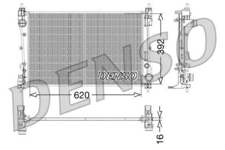 Радиатор охлаждения двигателя DENSO DRM09115