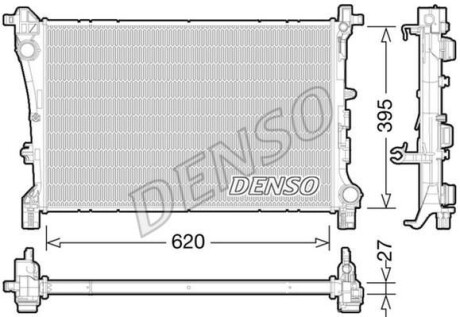 Радиатор охлаждения двигателя DENSO DRM09167