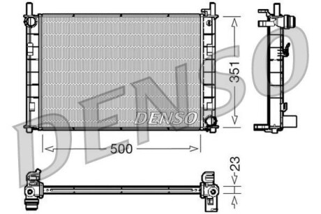 Радиатор охлаждения двигателя DENSO DRM10045