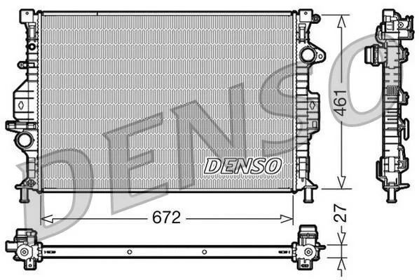 Радиатор охлаждения двигателя DENSO DRM10069 (фото 1)