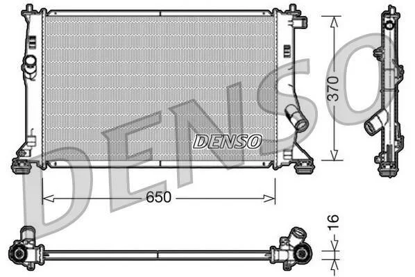 Радиатор охлаждения двигателя DENSO DRM10076 (фото 1)