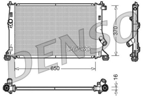 Радиатор охлаждения двигателя DENSO DRM10076