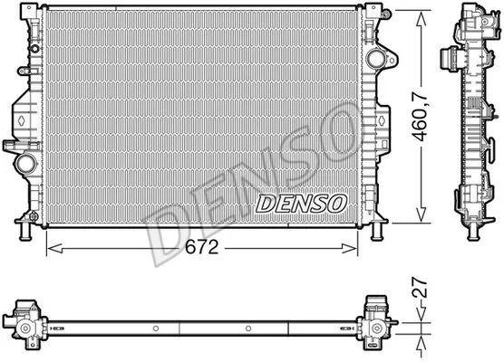Радиатор охлаждения двигателя DENSO DRM10115 (фото 1)