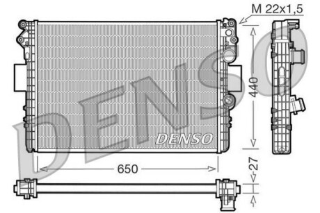 Радиатор охлаждения двигателя DENSO DRM12002