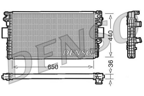 Радиатор охлаждения двигателя DENSO DRM12004