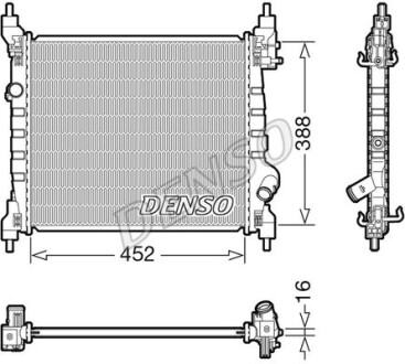 Радиатор охлаждения двигателя DENSO DRM15014