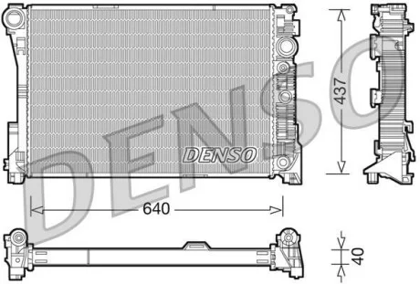 Радиатор охлаждения двигателя DENSO DRM17046