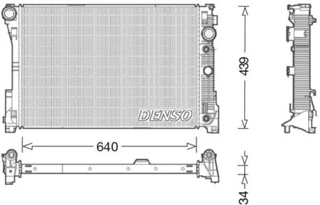 Радиатор охлаждения двигателя DENSO DRM17048
