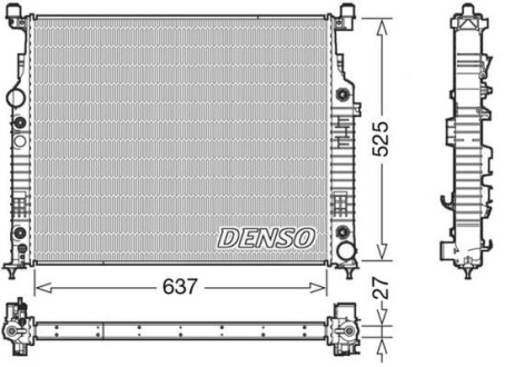 Радиатор охлаждения двигателя DENSO DRM17056