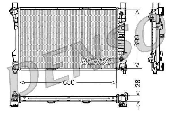 Радиатор охлаждения двигателя DENSO DRM17079 (фото 1)