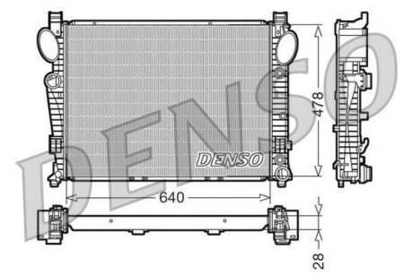 Радиатор охлаждения двигателя DENSO DRM17093