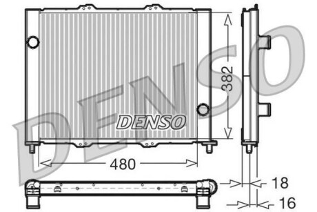 Радиатор охлаждения двигателя DENSO DRM23099