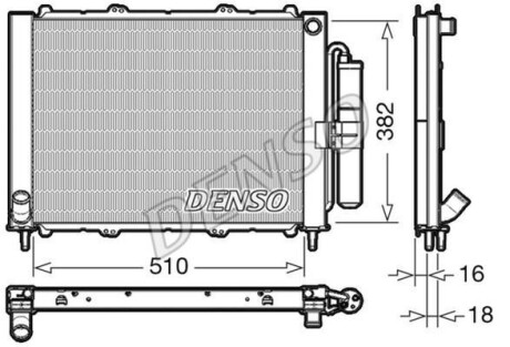 Радиатор охлаждения двигателя DENSO DRM23103