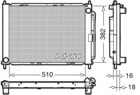 Радиатор охлаждения двигателя DENSO DRM23104