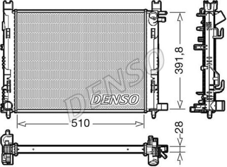 Радиатор охлаждения двигателя DENSO DRM23109