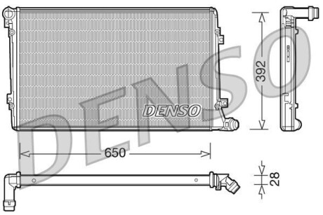 Радиатор охлаждения двигателя DENSO DRM32019