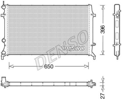 Радиатор охлаждения двигателя DENSO DRM32043