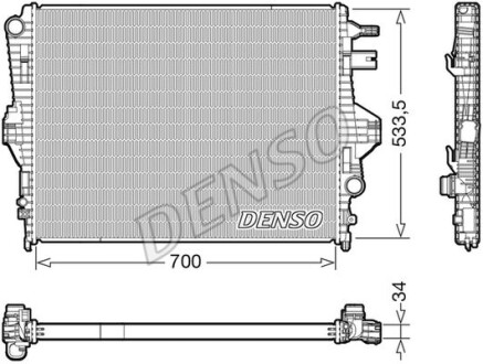 Радиатор охлаждения двигателя DENSO DRM32050