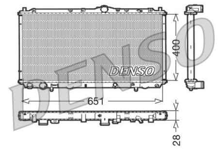 Радиатор охлаждения двигателя DENSO DRM33060