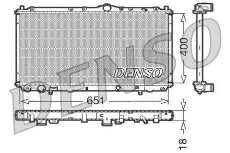 Радиатор охлаждения двигателя DENSO DRM33061