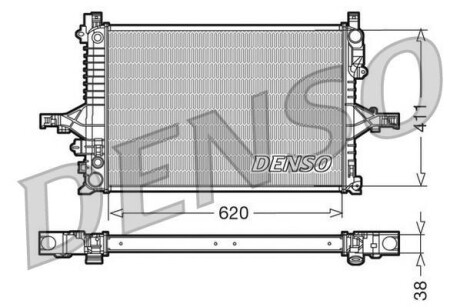 Радиатор охлаждения двигателя DENSO DRM33066