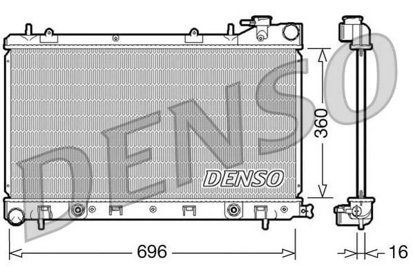Радиатор охлаждения двигателя DENSO DRM36002 (фото 1)