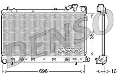Радиатор охлаждения двигателя DENSO DRM36002