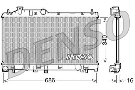 Радиатор охлаждения двигателя DENSO DRM36007