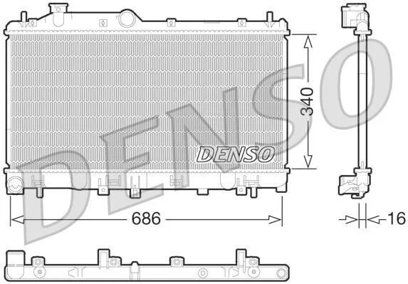 Радиатор охлаждения двигателя DENSO DRM36013 (фото 1)