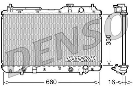 Радиатор охлаждения двигателя DENSO DRM40010