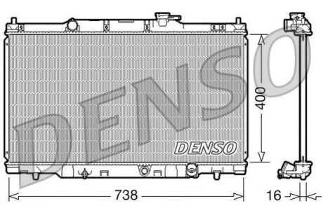 Радиатор охлаждения двигателя DENSO DRM40011